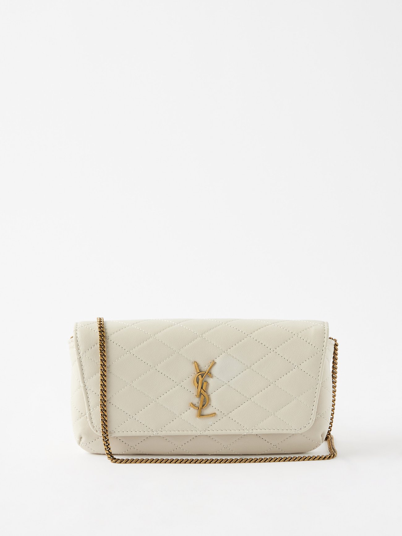 White Gaby mini quilted-leather cross-body bag