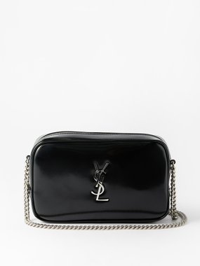 Saint Laurent Loulou Camera Bag Mini, Black Pebbled Leather With