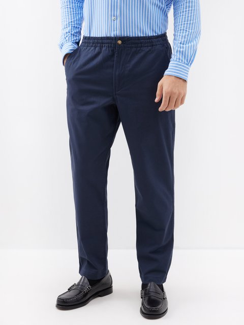 POLO RALPH LAUREN STRAIGHT FIT LINEN-COTTON PANT, Navy blue Men's Casual  Pants