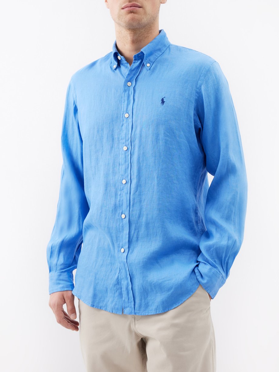 Polo Ralph Lauren Chemise en lin à logo brodé et coupe personnalisé