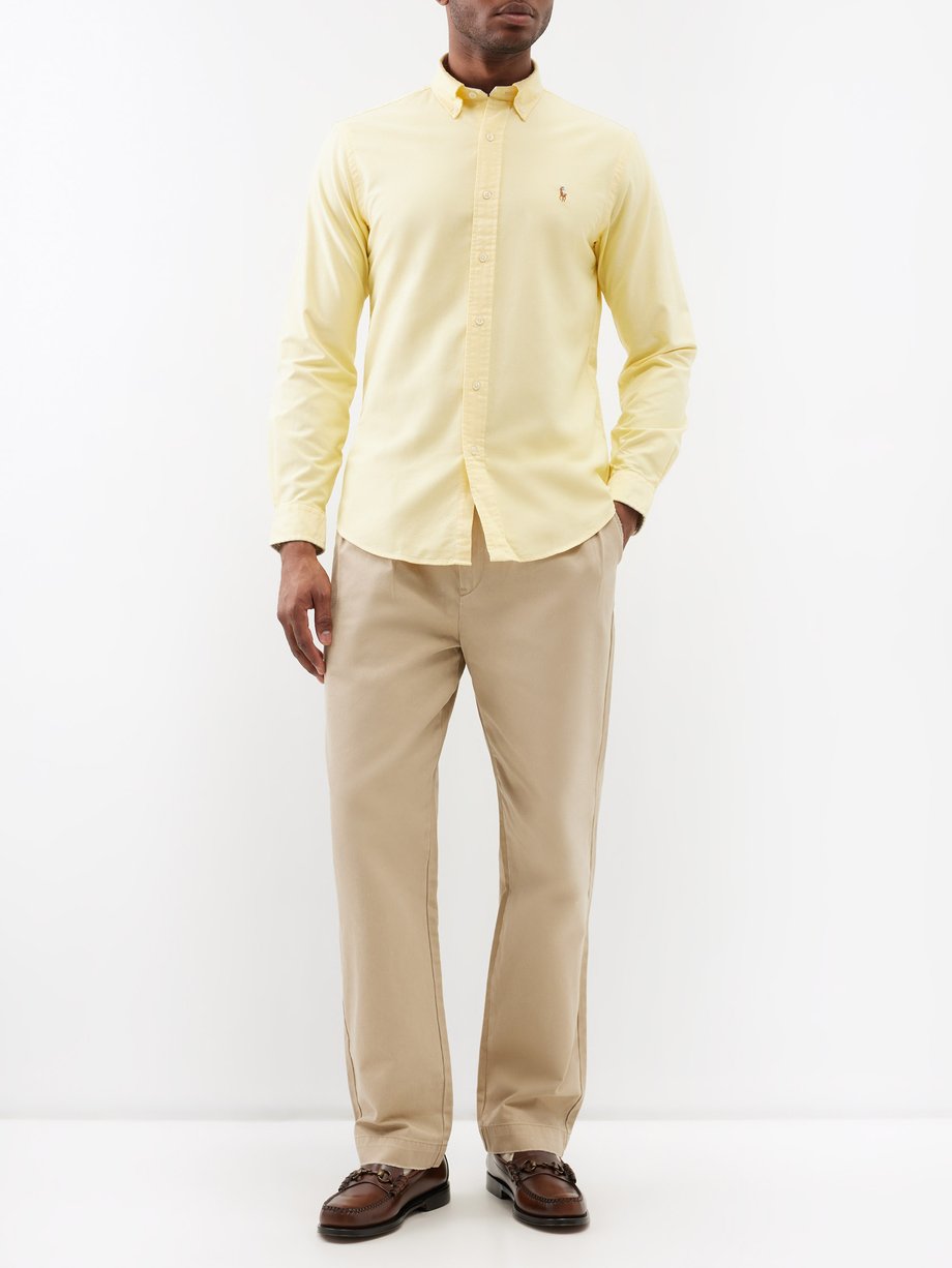 Polo Ralph Lauren Classic Fit Garment-Dyed Oxford Shirt In Beige