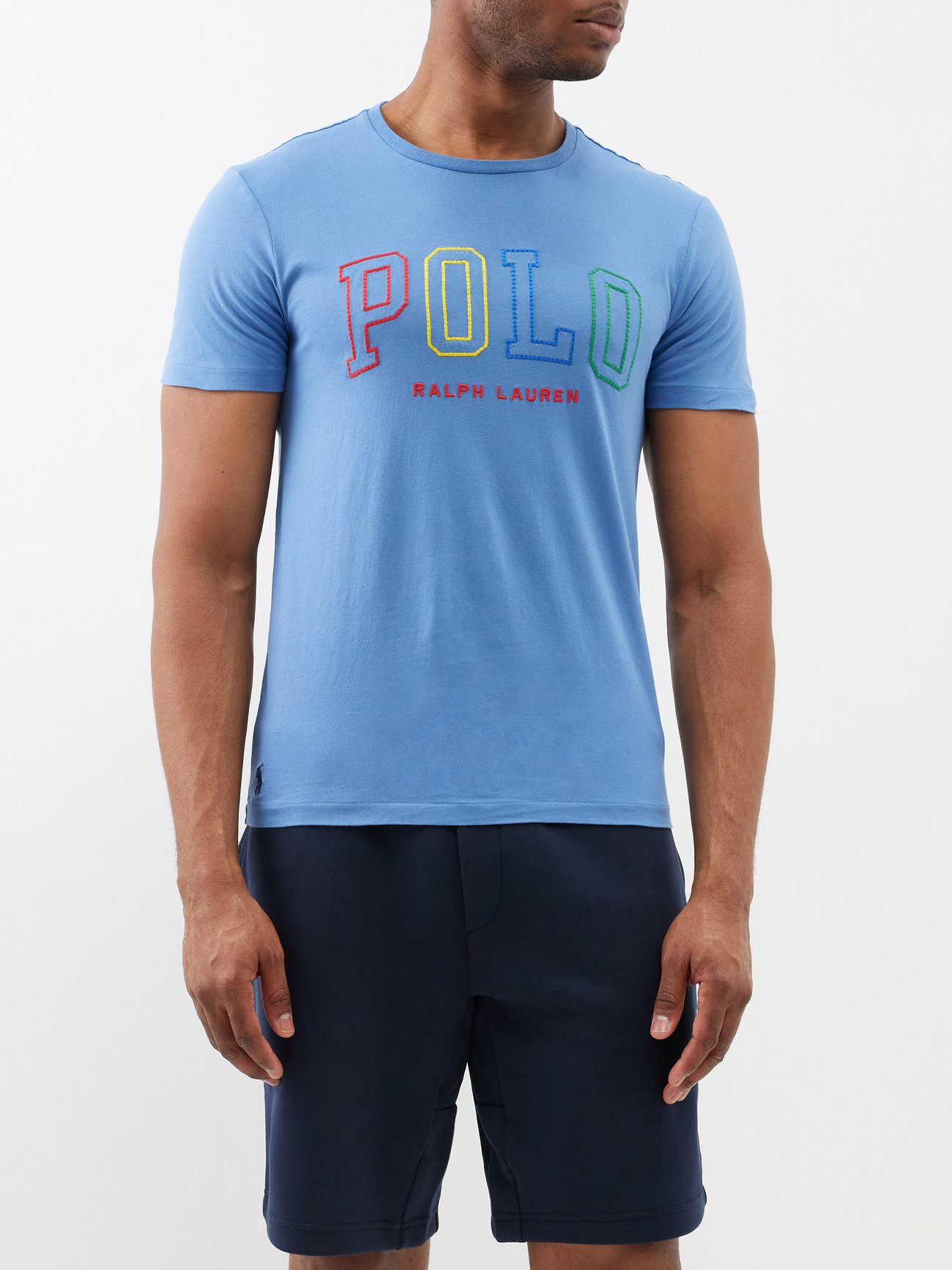 Polo Ralph Lauren Logo-Embroidered Appliquéd Cotton-Jersey T-Shirt - Men - Navy T-shirts - XL