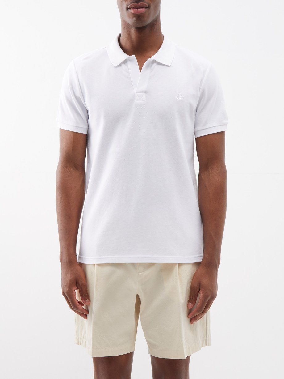 White Palatin organic cotton-piqué polo shirt | Vilebrequin | MATCHES UK