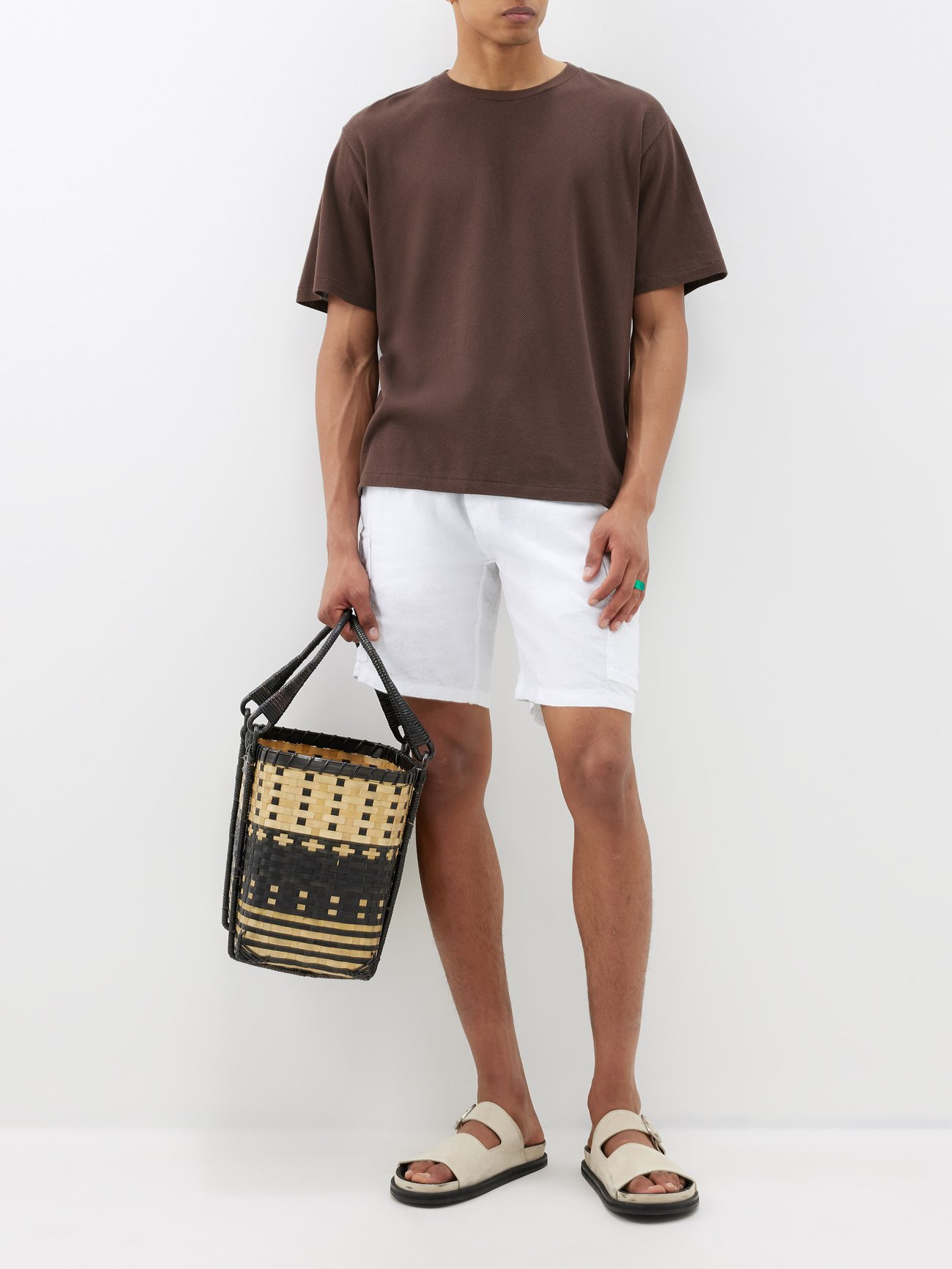 Vilebrequin Vilebrequin Baie linen cargo shorts White