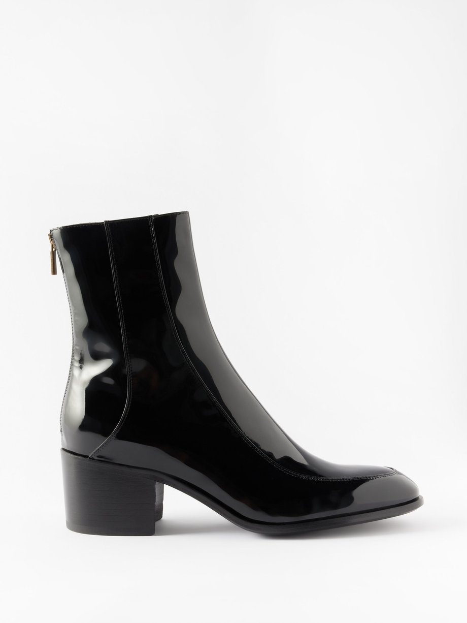 Black Verner patent-leather Chelsea boots | Ben Cobb x Tiger of Sweden ...