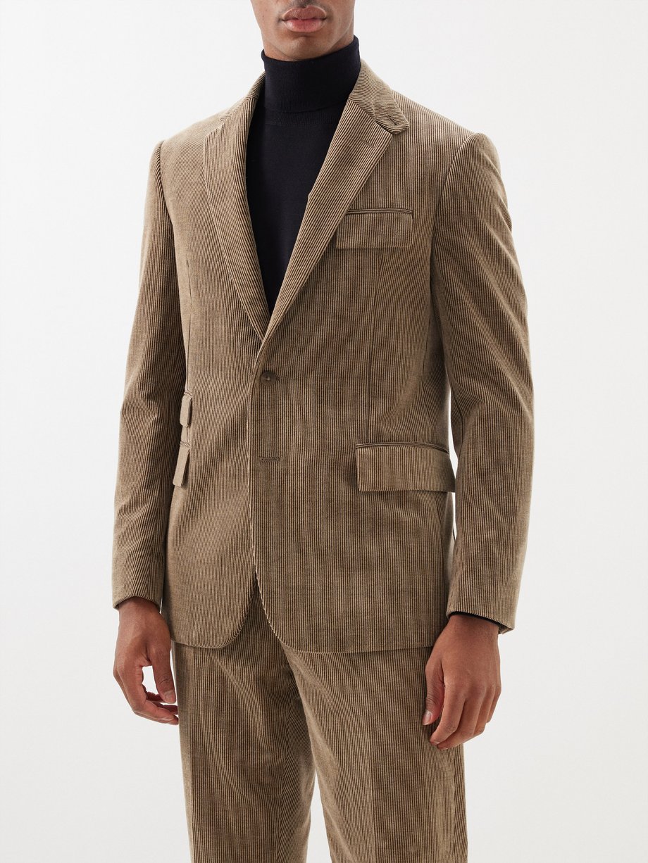 Brown Kent cotton-corduroy suit jacket | Ralph Lauren Purple Label
