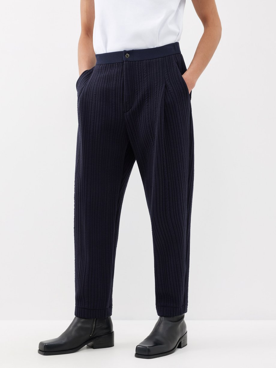 Trousers Giorgio Armani Silver size 30 UK - US in Cotton - 39613519