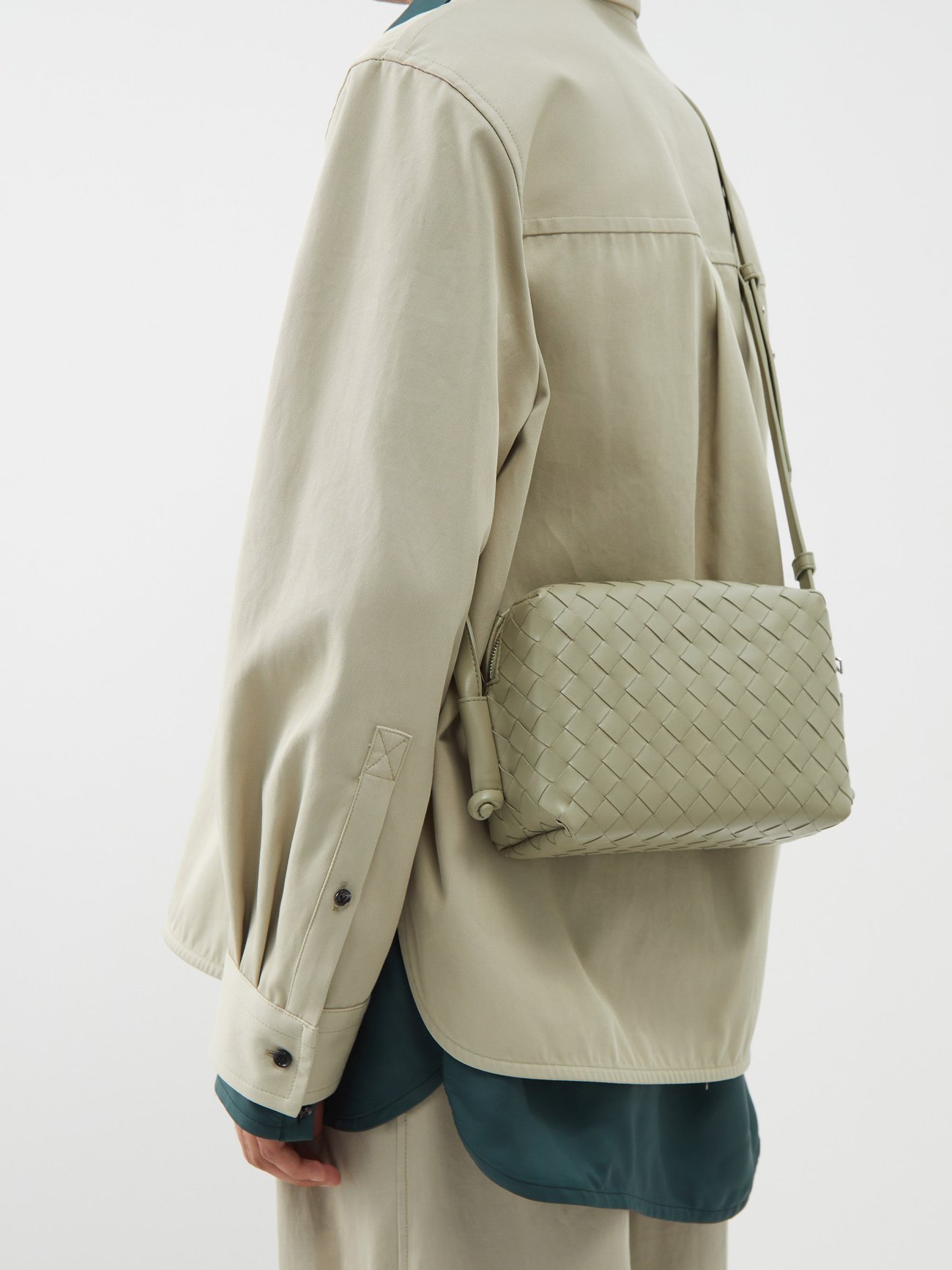 Nodini small Intrecciato leather cross-body bag, Bottega Veneta, MATCHESFASHION.COM US in 2023