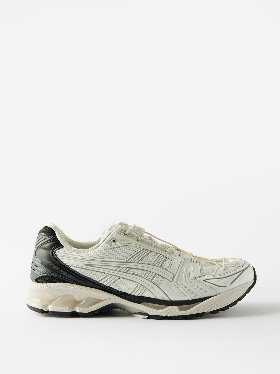 White GEL-Kayano 14 faux-leather and mesh trainers | Asics | MATCHES UK