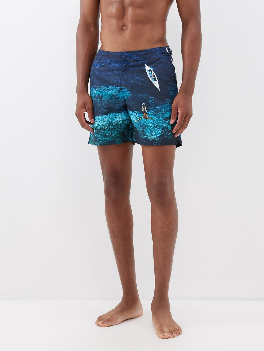 Blue Bulldog Deep Sea-print swim shorts | Orlebar Brown | MATCHES UK