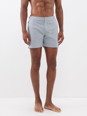 MICRO JACQUARD RIO TAILORED SWIM SHORTS – Frescobol Carioca