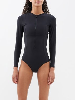 Sweaty Betty Tidal half-zip long-sleeved swimsuit
