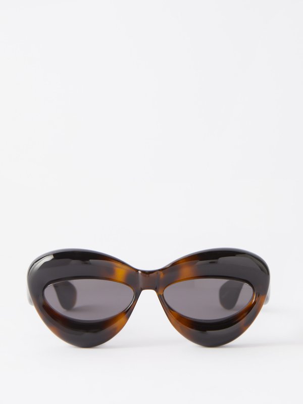LOEWE Eyewear (LOEWE) Inflated cat-eye tortoiseshell-acetate sunglasses
