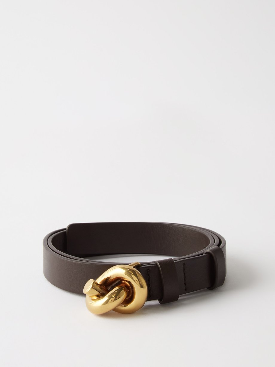 Brown Knot leather belt | Bottega Veneta | MATCHES UK
