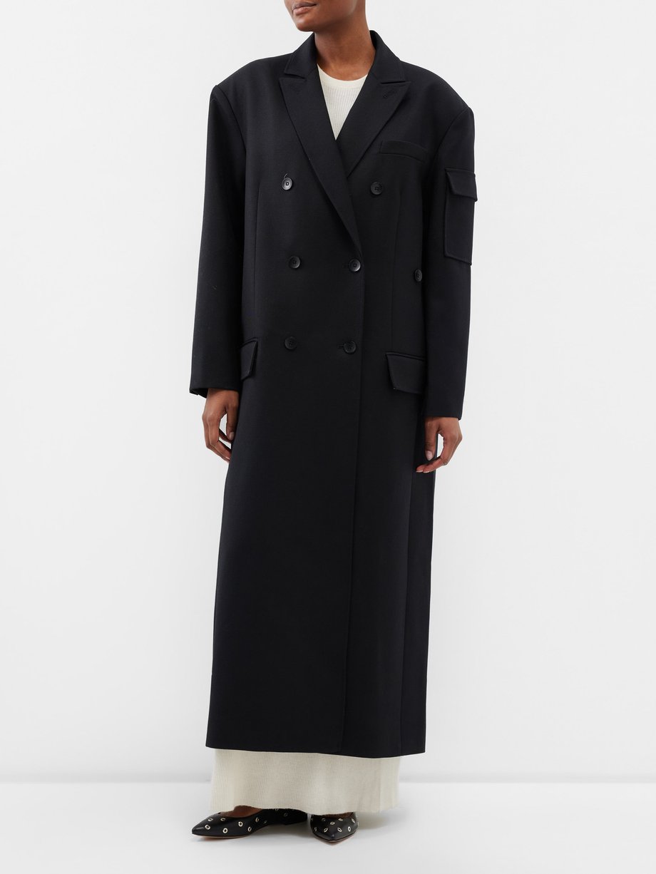 Tibi Manteau à double boutonnage en laine Luxe Tuxedo