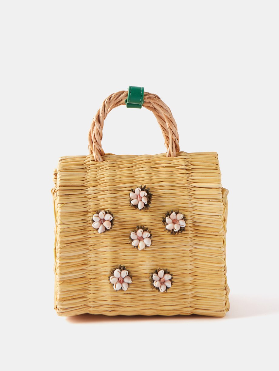 Shella mini shell-embellished reed basket bag video