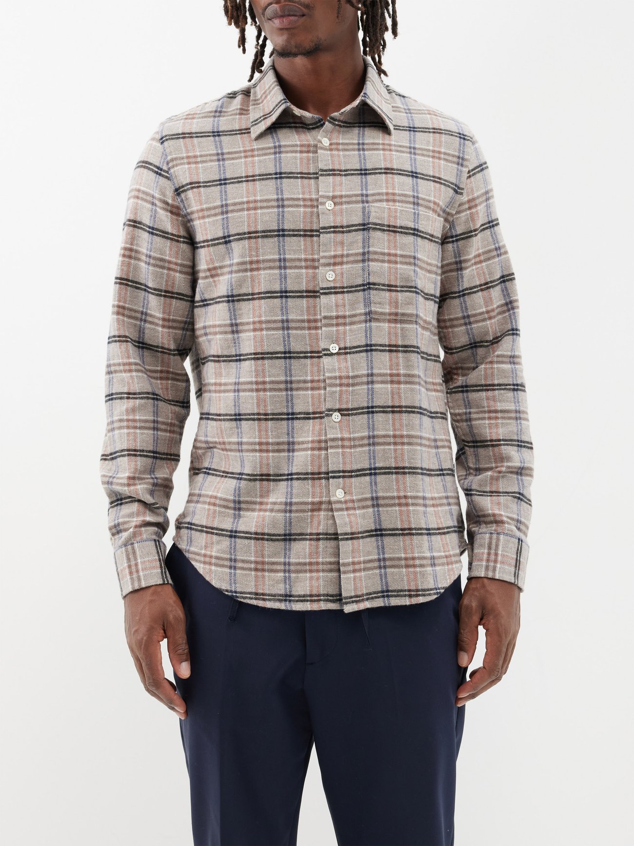 Arne checkered long-sleeve shirt