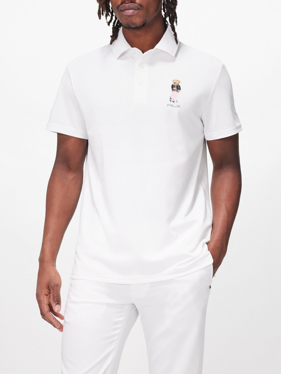 Ralph Lauren Polo Bear-embroidered piqué golf polo shirt