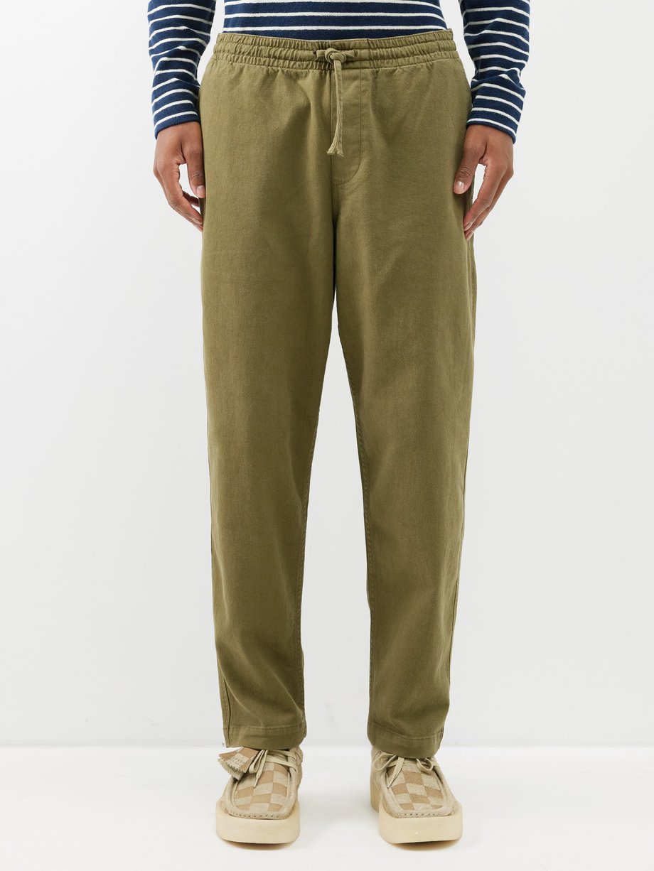 Ekohelsinki - Billie trousers in navy, organic cotton - People Tree