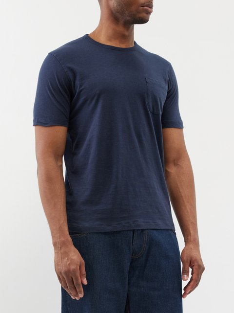 Navy City logo-print recycled-fibre T-shirt, Lululemon