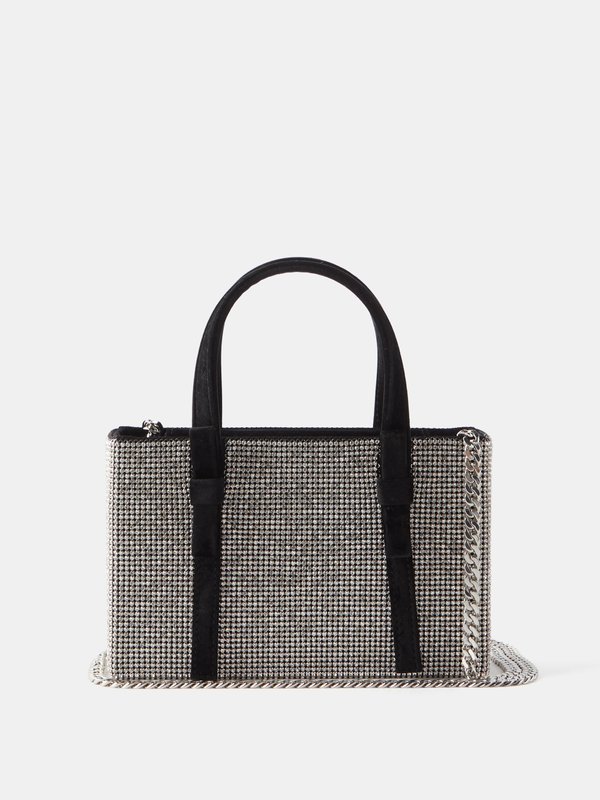 KARA (Kara) Bow-strap midi crystal-embellished clutch bag