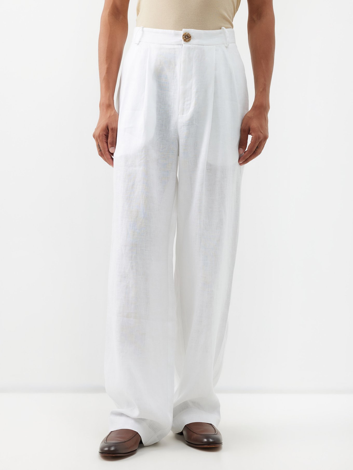 Julian Linen Pants White – Beginning Boutique US