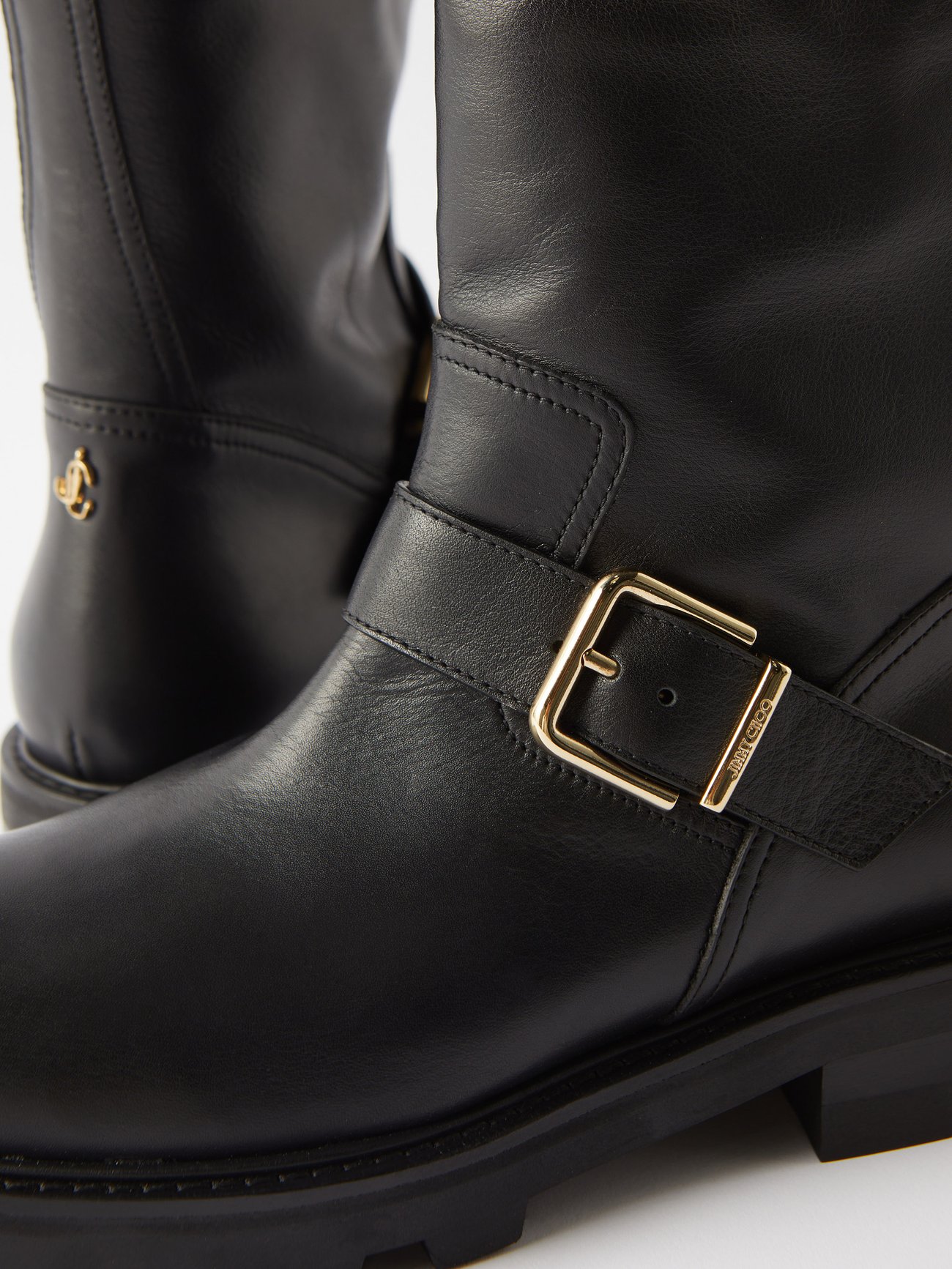 Black Smooth Leather Biker Boots, BIKER II, Cruise '20