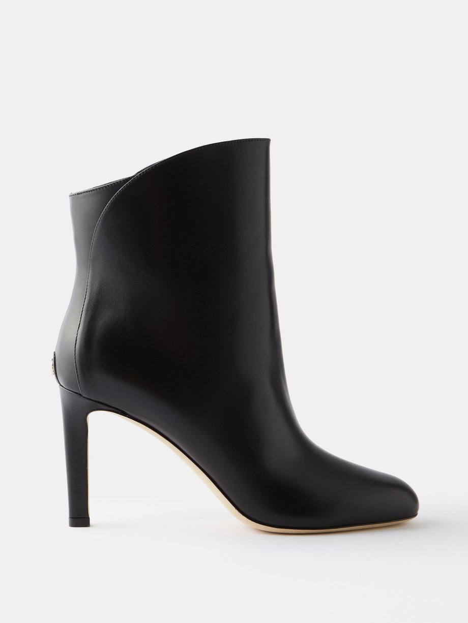 Black Karter 85 leather ankle boots | Jimmy Choo | MATCHES UK