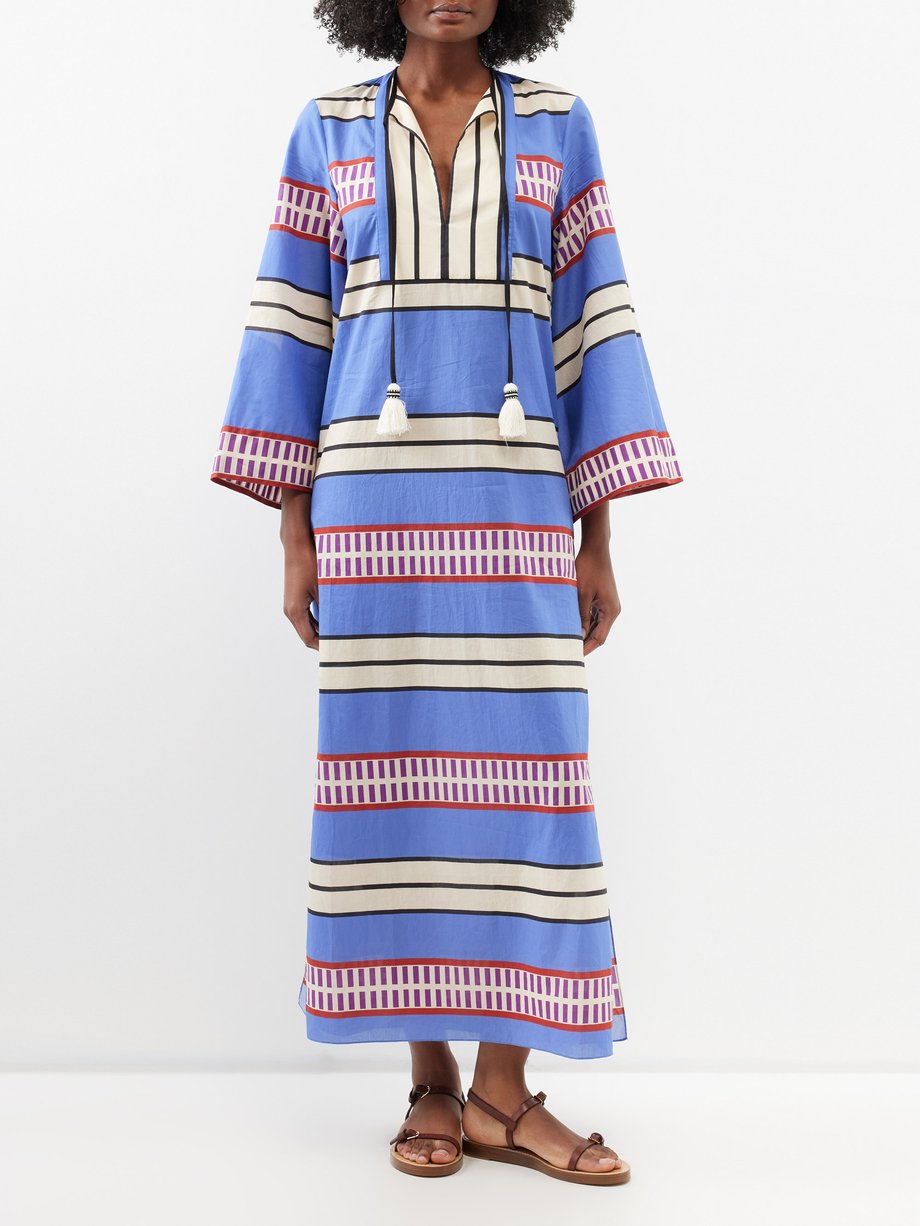 Johanna Ortiz Tropical Palm geometric-print tunic dress