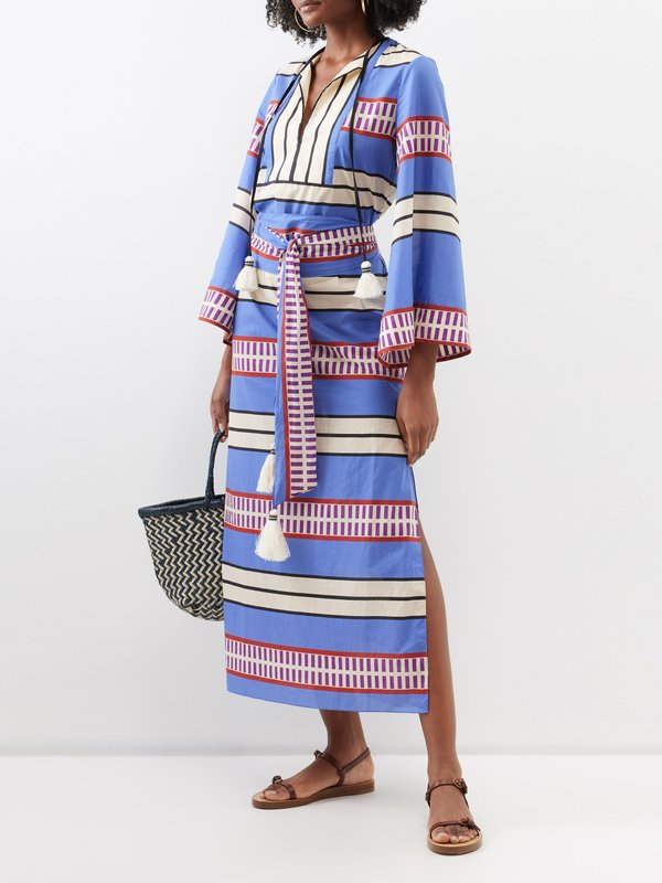Johanna Ortiz Tropical Palm geometric-print tunic dress
