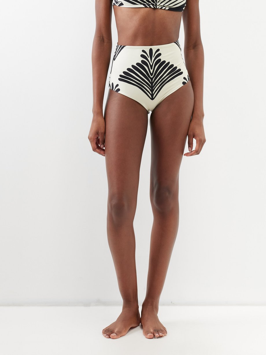 ZIMMERMANN Paisley-print high-rise bikini briefs