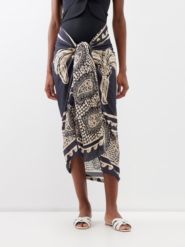Johanna Ortiz Kilimanjaro cotton-voile sarong