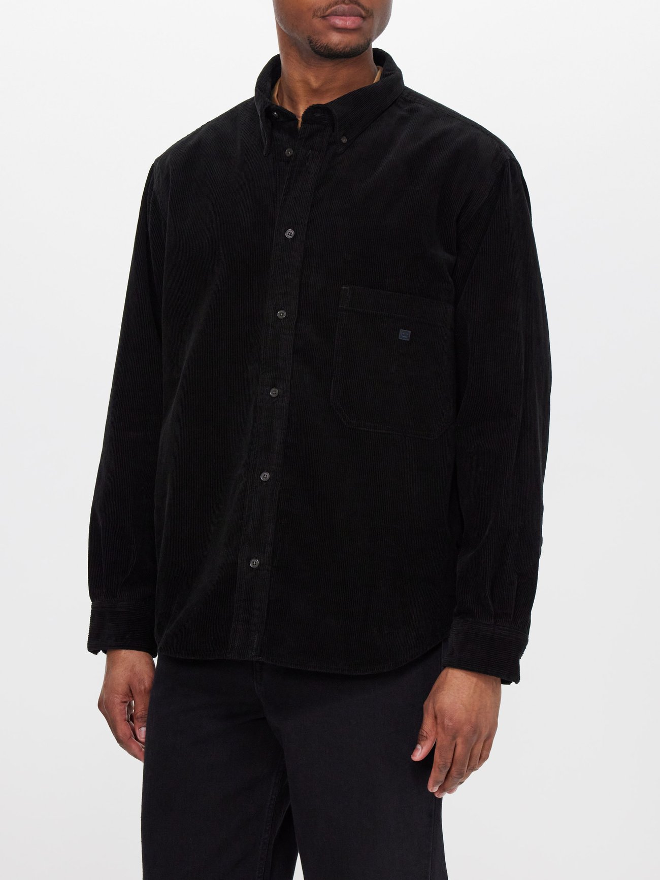 Face-patch cotton-corduroy overshirt