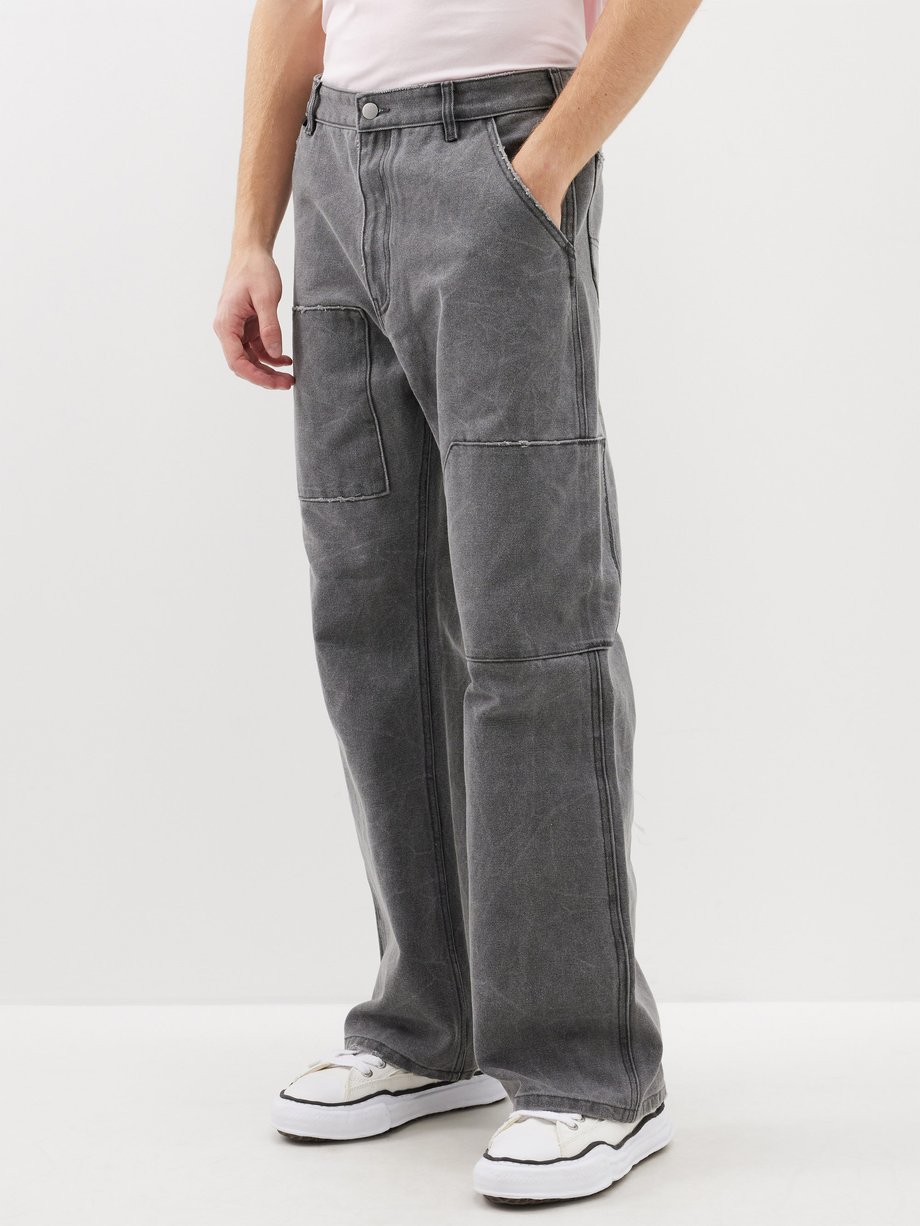 Grey Palma Face-patch cargo trousers | Acne Studios | MATCHES UK