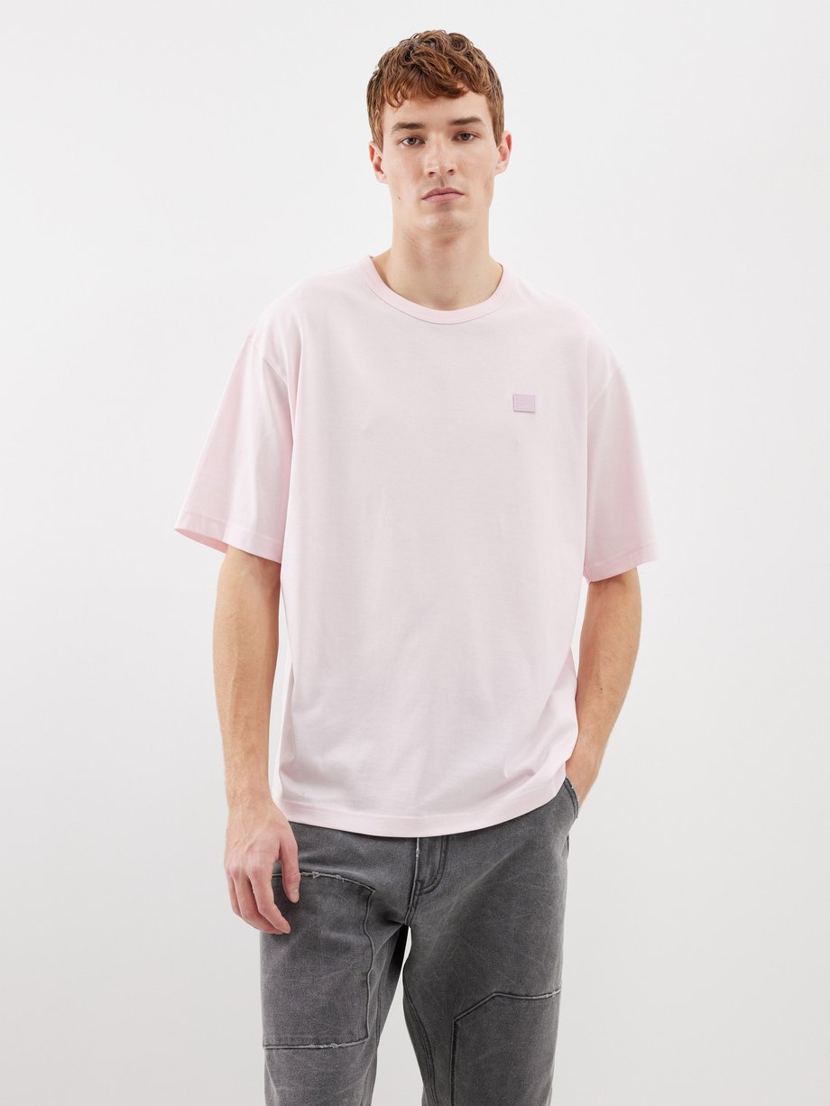 Exford T-shirt US Acne Studios cotton-jersey | face-patch | Pink MATCHESFASHION