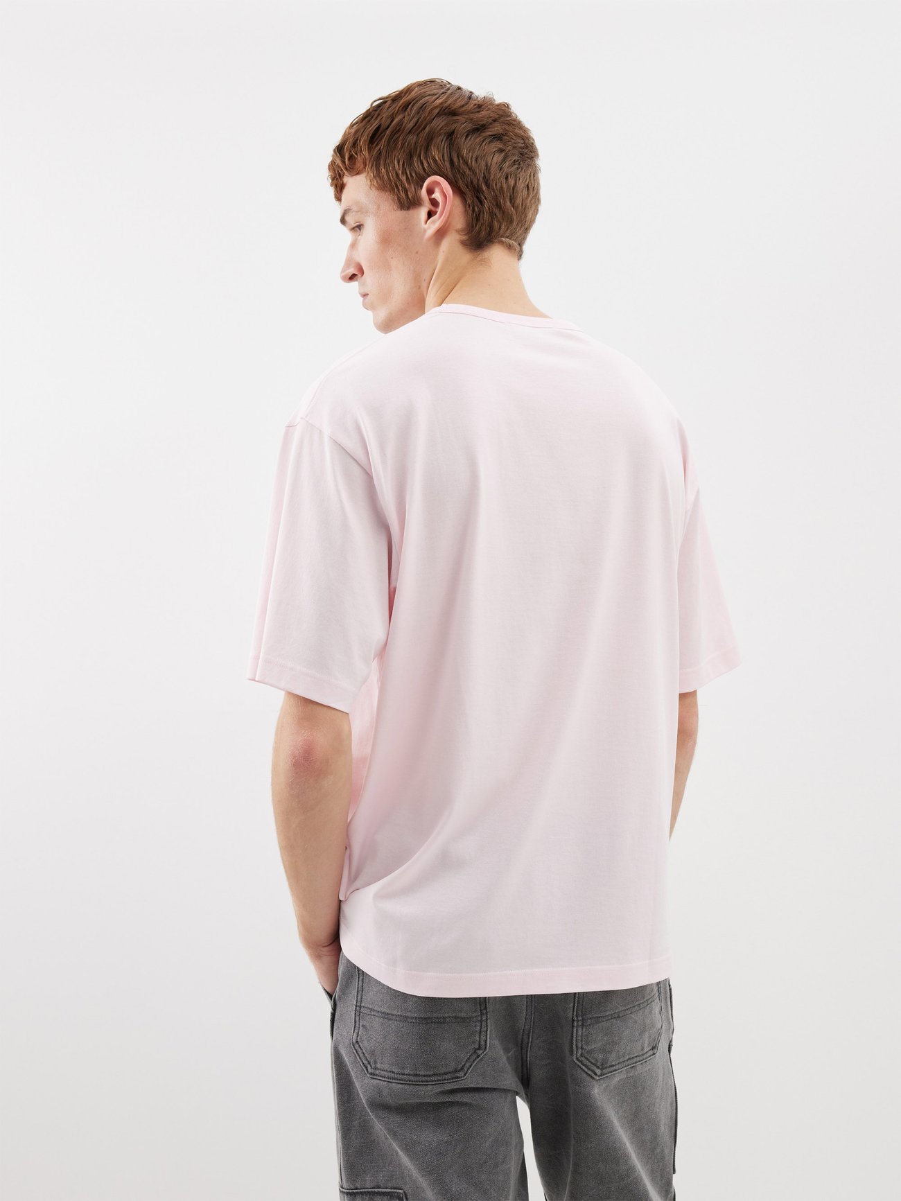 Pink Exford face-patch cotton-jersey T-shirt | Acne Studios |  MATCHESFASHION US