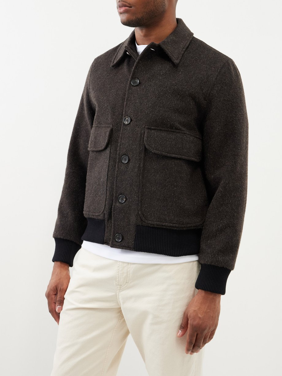 Oliver Spencer Linfield wool-blend bomber jacket