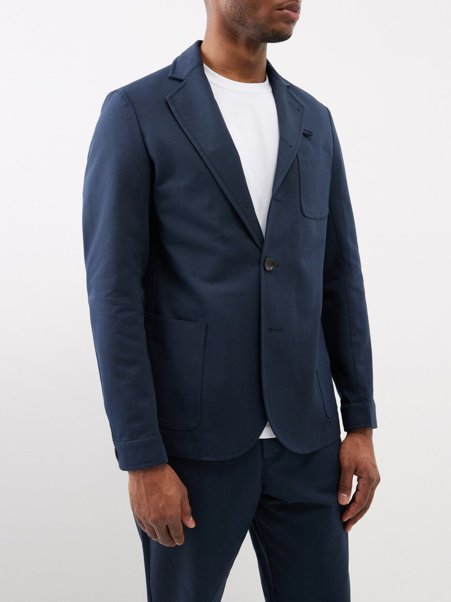 Blue Solms organic-cotton canvas suit jacket | Oliver Spencer | MATCHES UK