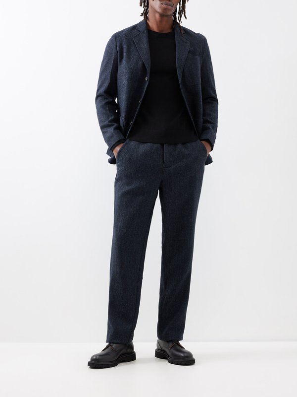 Oliver Spencer Amersham wool-herringbone suit trousers