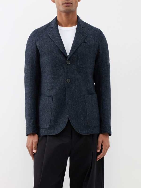 Oliver Spencer Solms wool-herringbone suit jacket