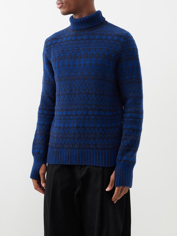 Oliver Spencer Talbot Fair Isle-intarsia wool sweater
