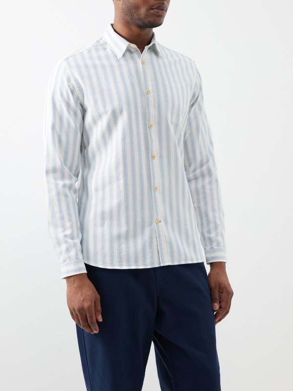 Oliver Spencer New York Special striped organic-cotton shirt