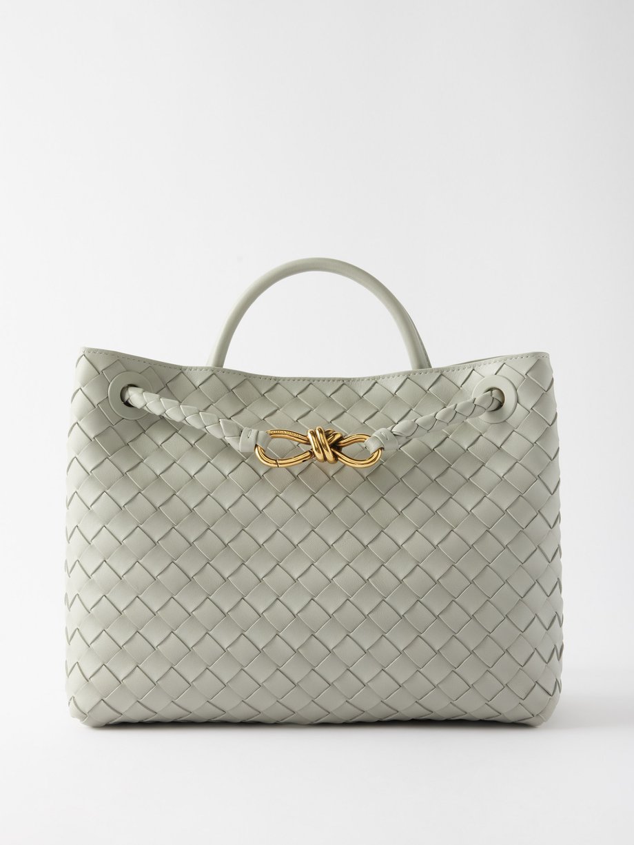 Grey Andiamo medium Intrecciato leather handbag Bottega Veneta