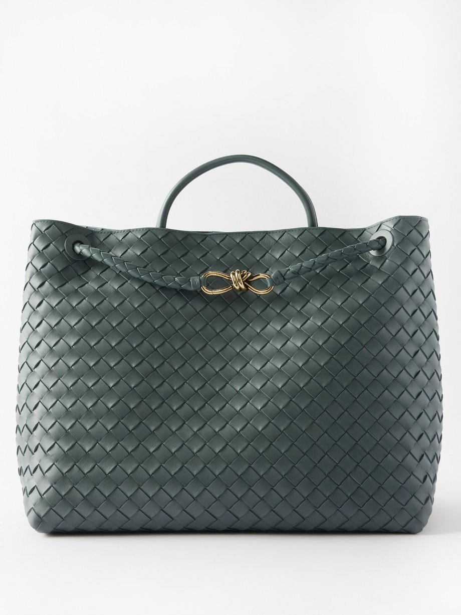 Green Andiamo large Intrecciato-leather handbag | Bottega Veneta ...