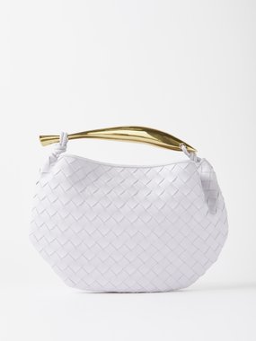 BOTTEGA VENETA: The Shell bag in cut out leather - White  Bottega Veneta  handbag 651819 VMAUH online at