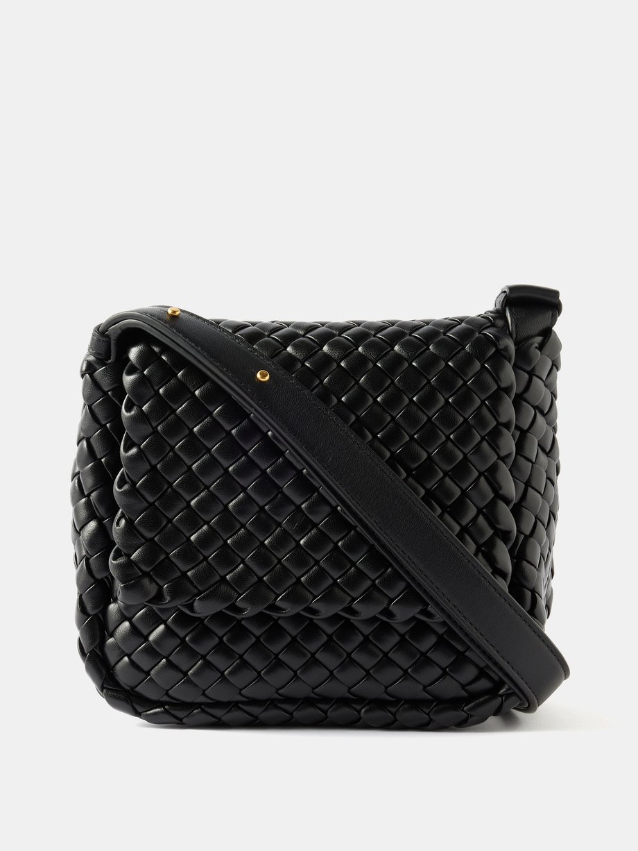 Black Cobble small Intrecciato-leather cross-body bag | Bottega Veneta ...