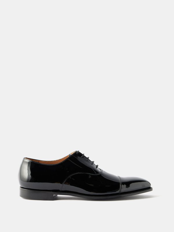 Hallam patent-leather Oxford shoes video