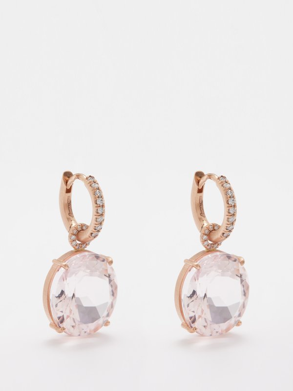 Irene Neuwirth Gemmy Gem diamond, morganite & rose-gold earrings