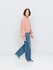 Roll neck wool cropped cocoon jumper