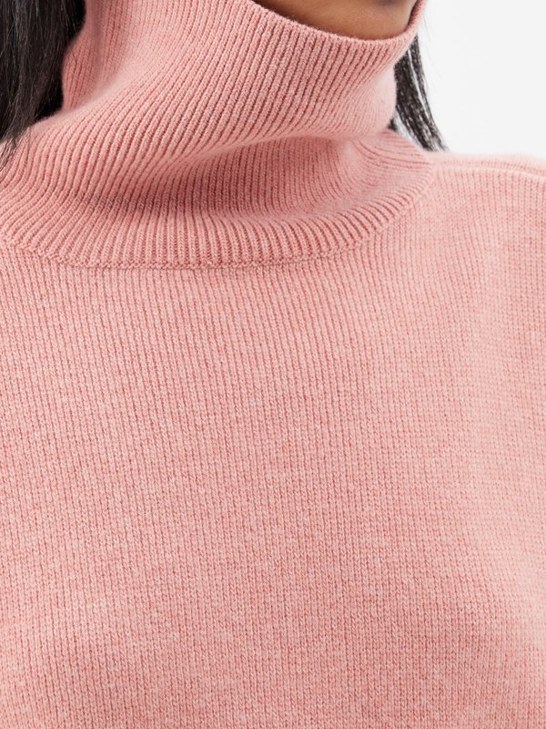 Raey Roll neck wool cropped cocoon jumper
